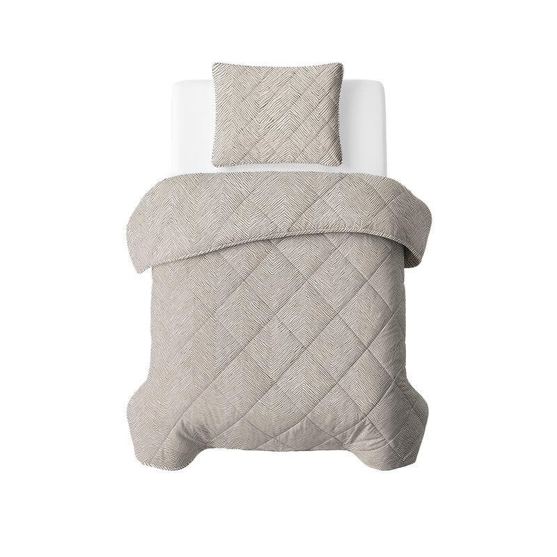 Lazy all-in-one dekbed stripes - taupe