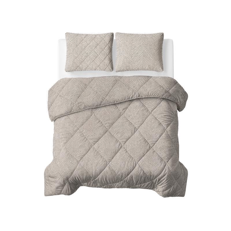 Couette sans housse zébrée - taupe