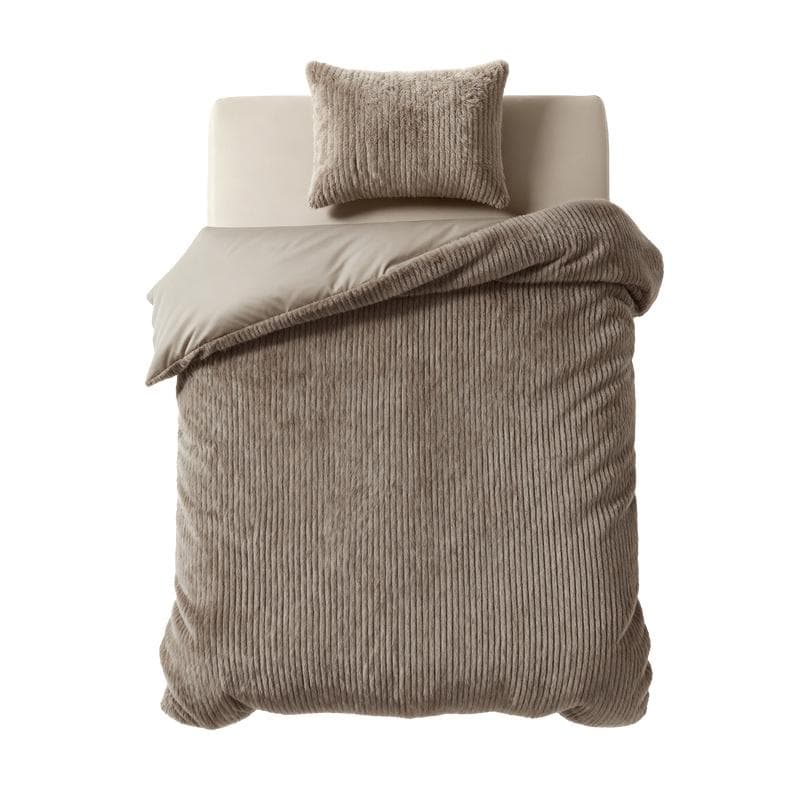 Parure de lit Faux Fur - taupe