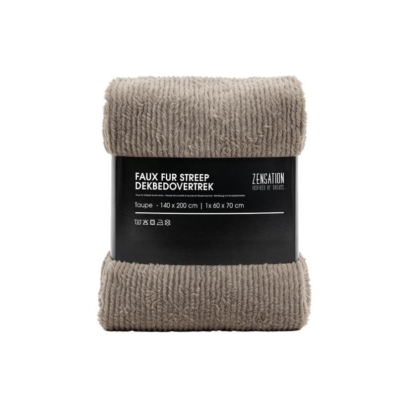 Parure de lit Faux Fur - taupe