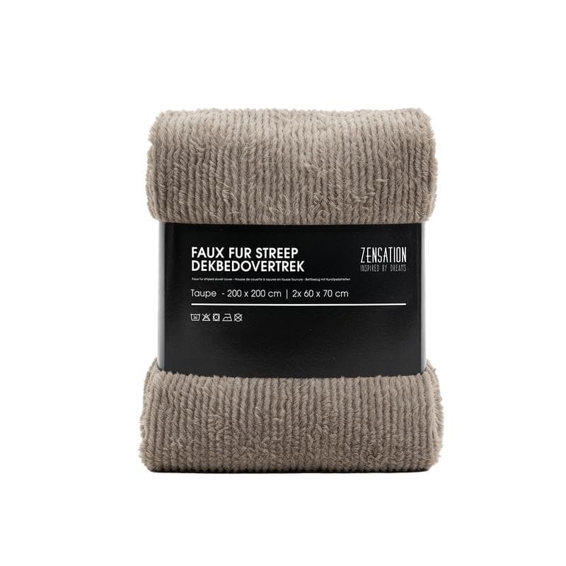 Parure de lit Faux Fur - taupe