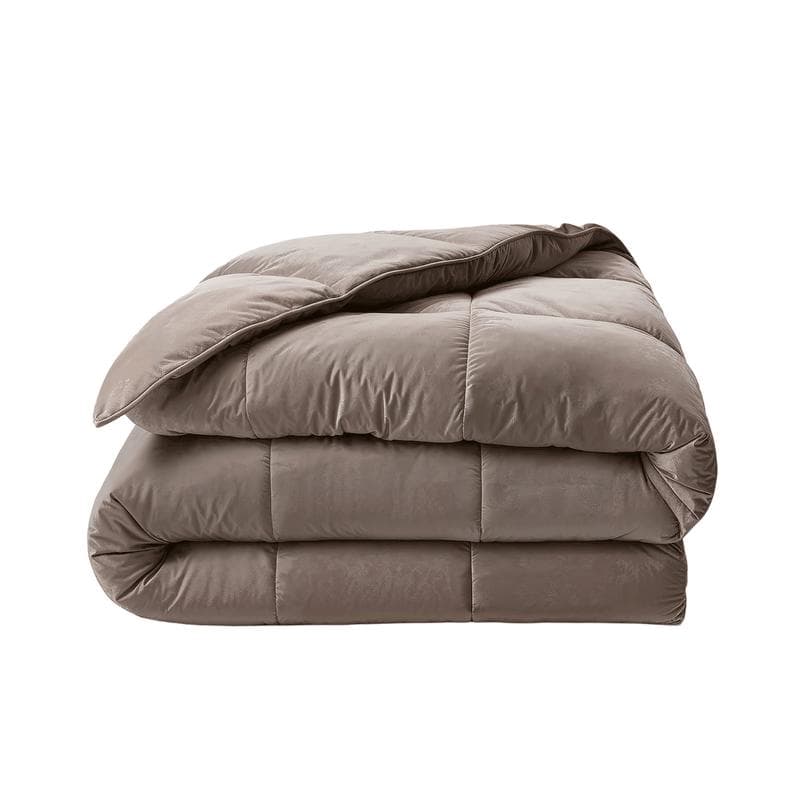 Lazy all-in-one dekbed Velvet - taupe