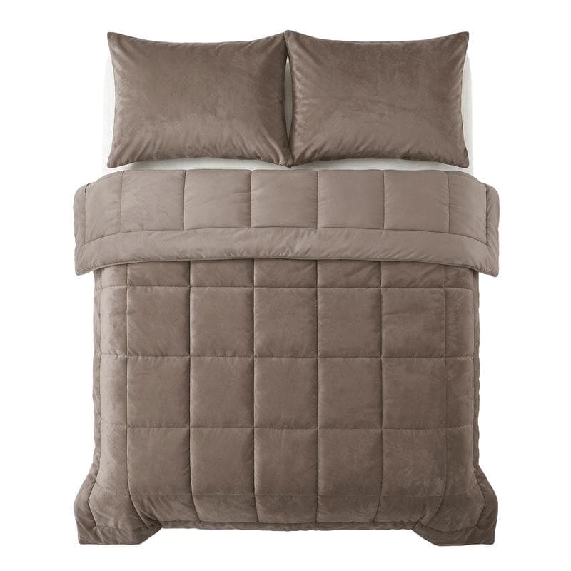 Lazy all-in-one dekbed Velvet - op bed bovenaf