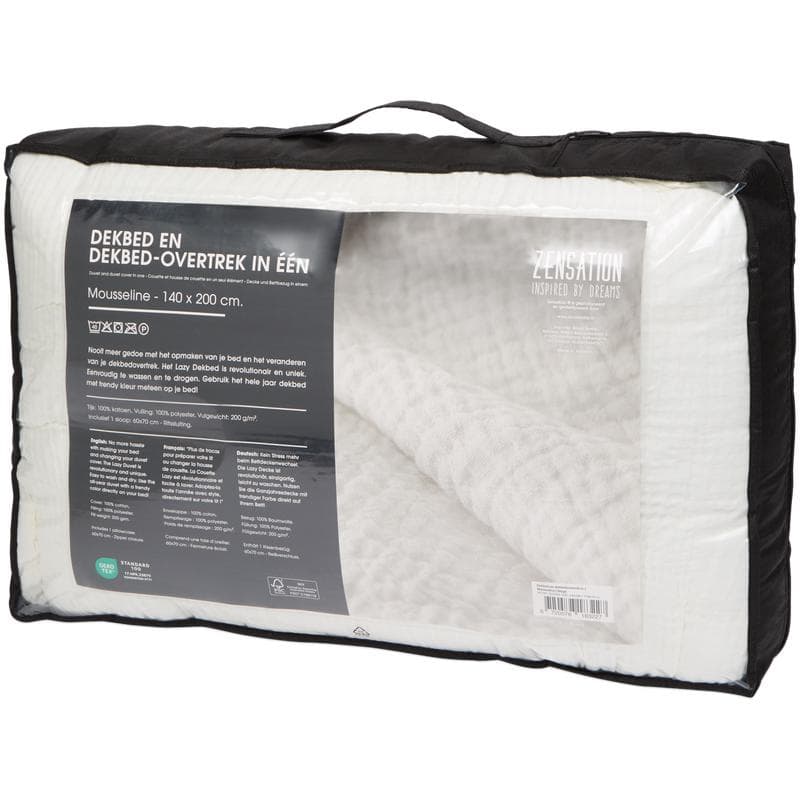 Couette sans housse en double gaze - blanc crème