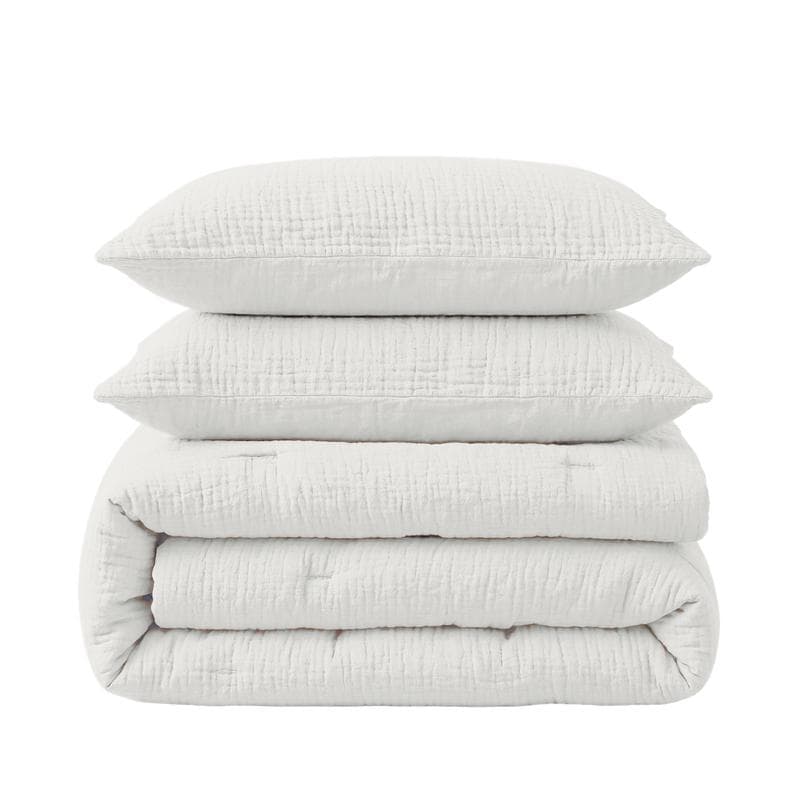 Lazy all-in-one dekbed Mousseline - crème-wit
