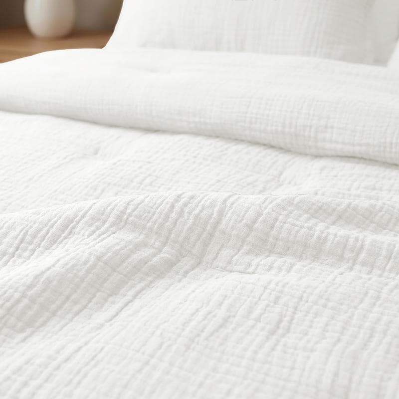 Lazy all-in-one dekbed Mousseline - crème-wit