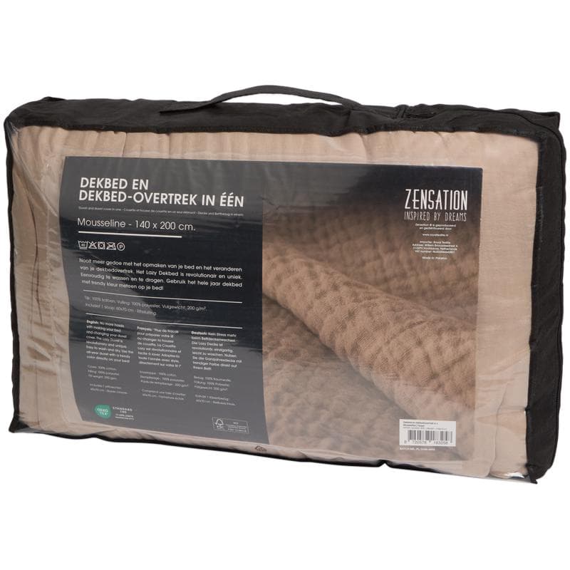 Lazy all-in-one dekbed Mousseline - taupe