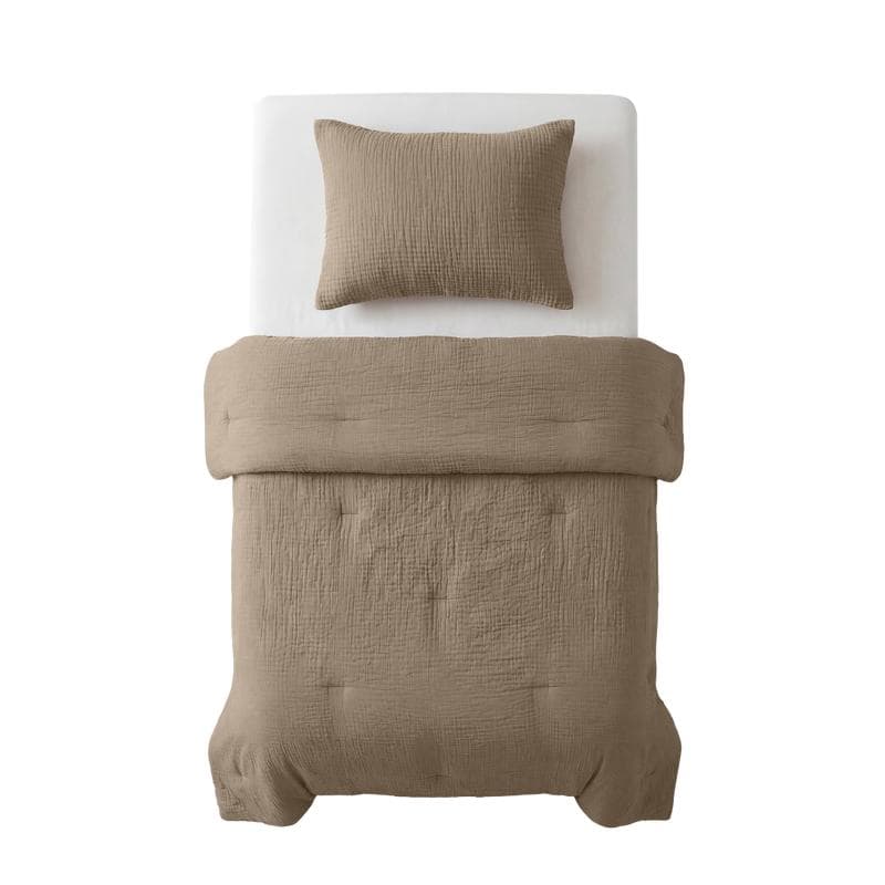 Couette sans housse en double gaze - taupe-1
