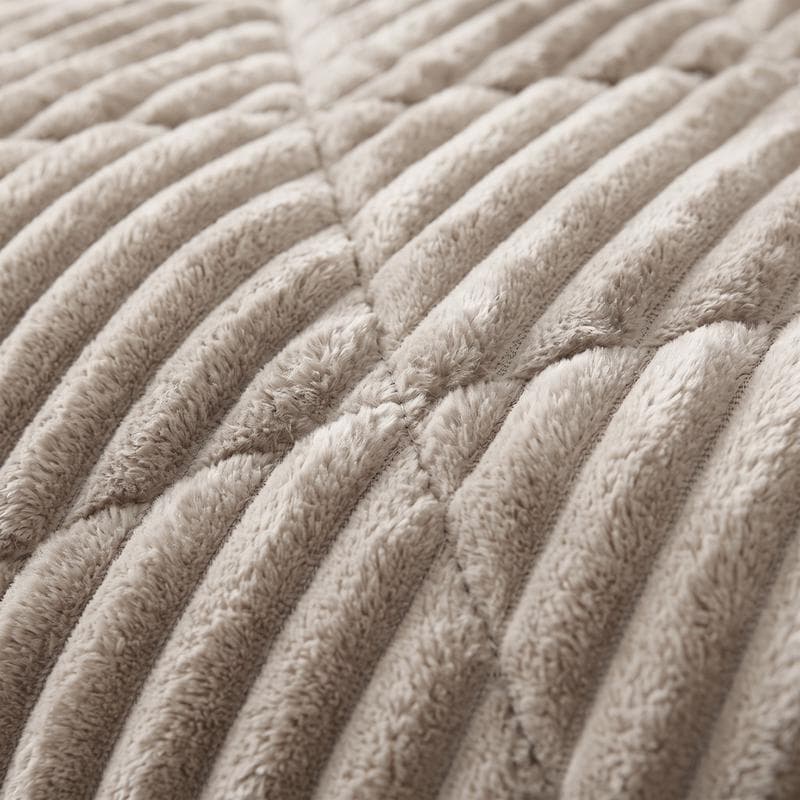 Lazy all-in-one dekbed ribstof - off white