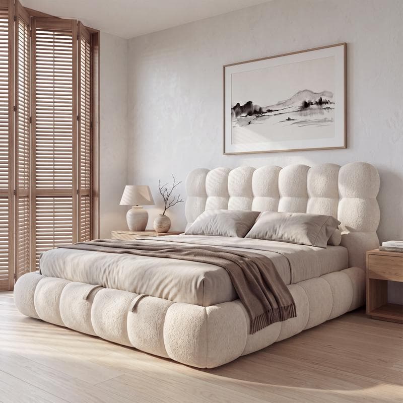 Japandi opbergboxspring - beige