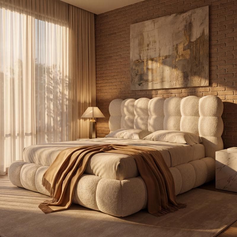 Japandi opbergboxspring - beige