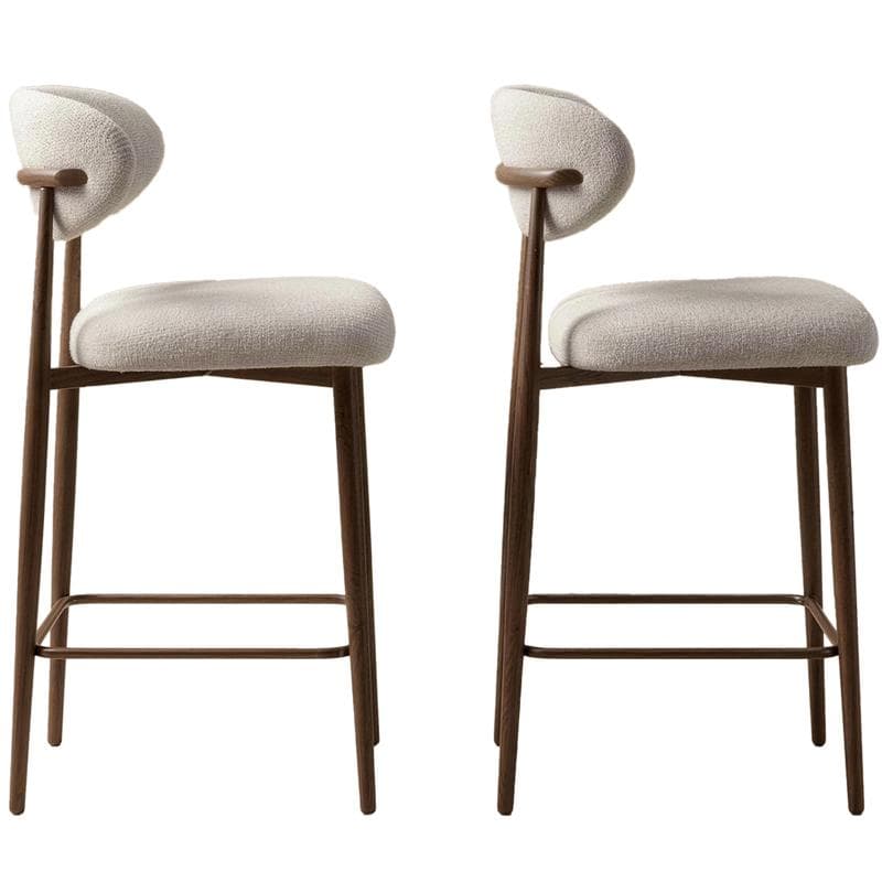 Lot de 2 tabourets de bar Japandi