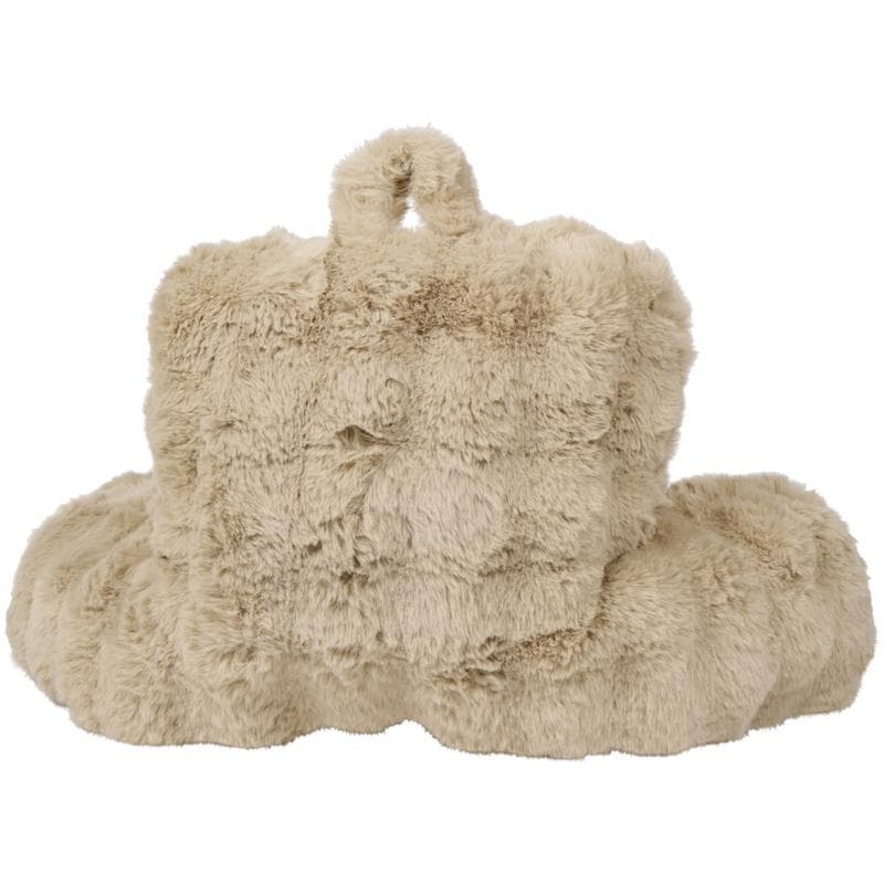 Comfortabel rugkussen Pom Pom Fur - taupe
