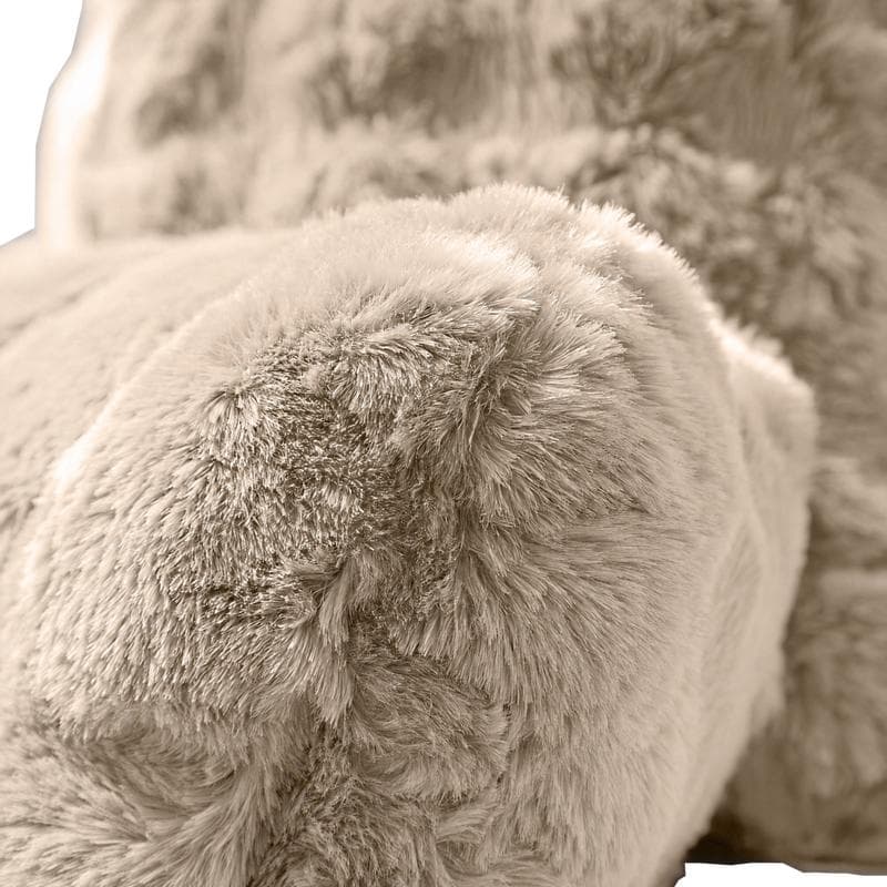 Comfortabel rugkussen Pom Pom Fur - taupe