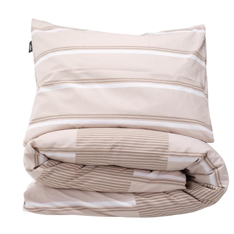 Mexx dekbedovertrek beige sloop en hoes - 140 x 200