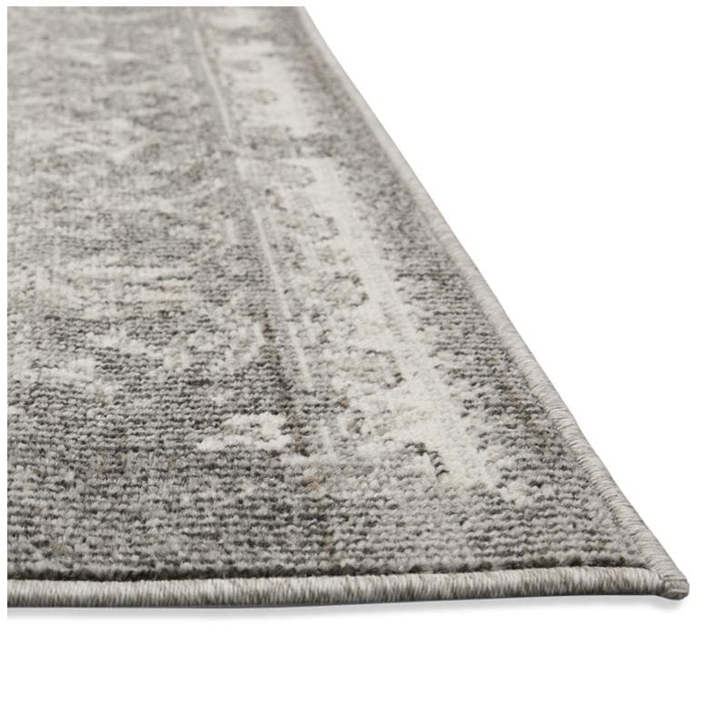 Vloerkleed grijs met print