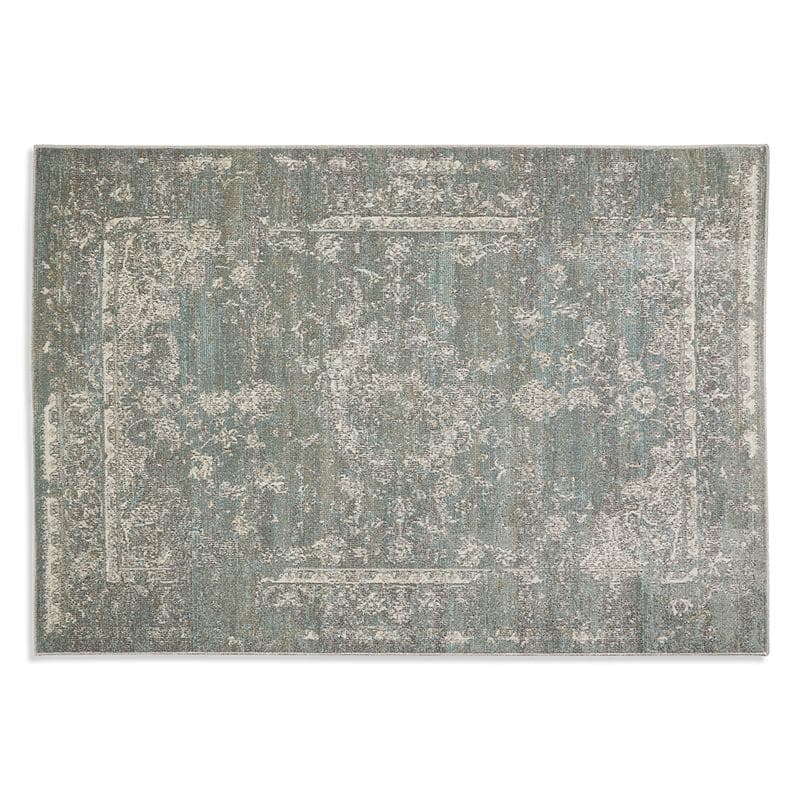 Vloerkleed groen met print