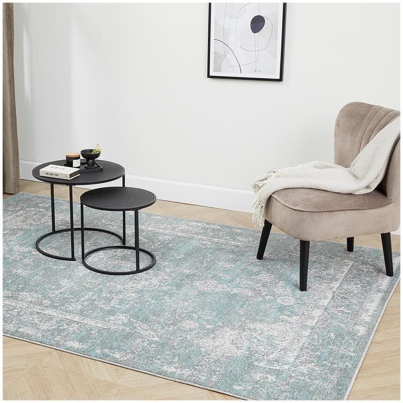 Vloerkleed groen met print