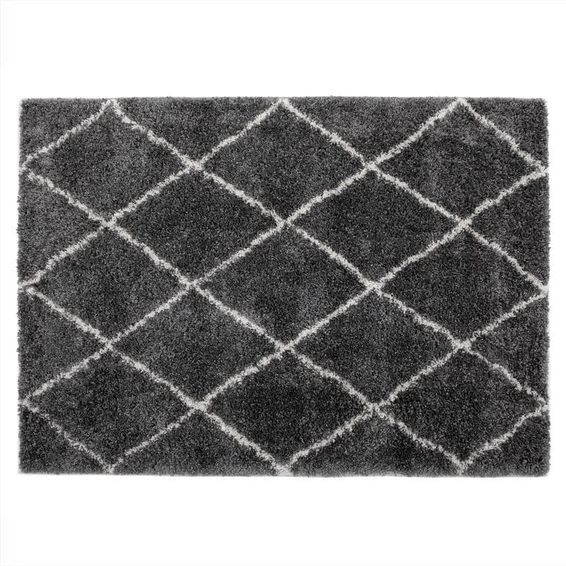 Tapis gris à losanges