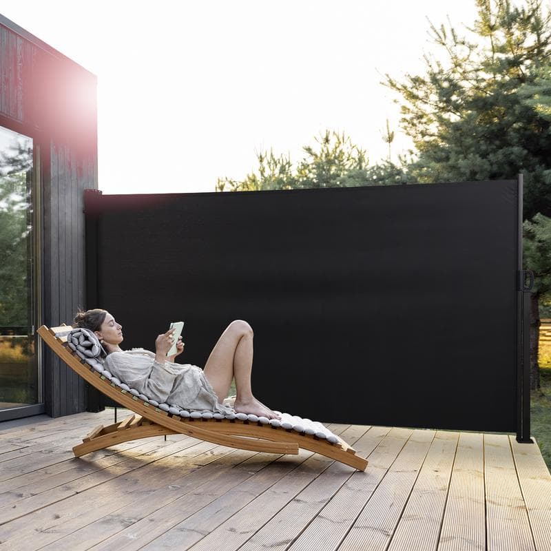 Paravent rétractable - noir