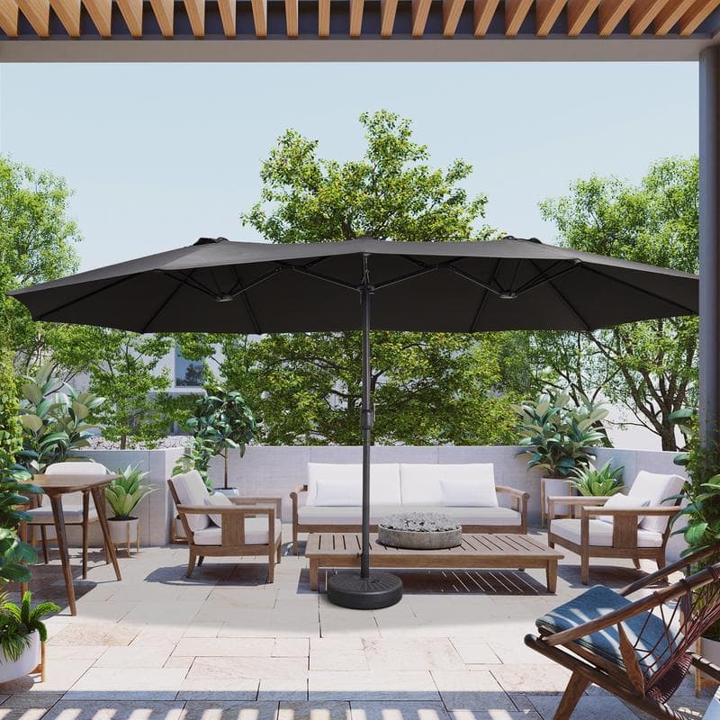 Parasol double avec housse