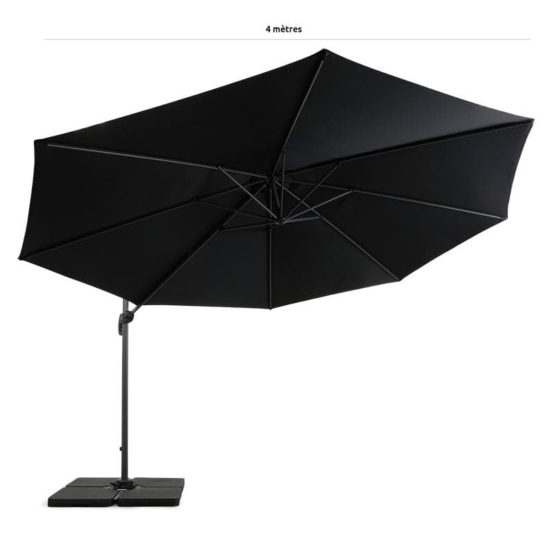 Parasol déporté XL - noir