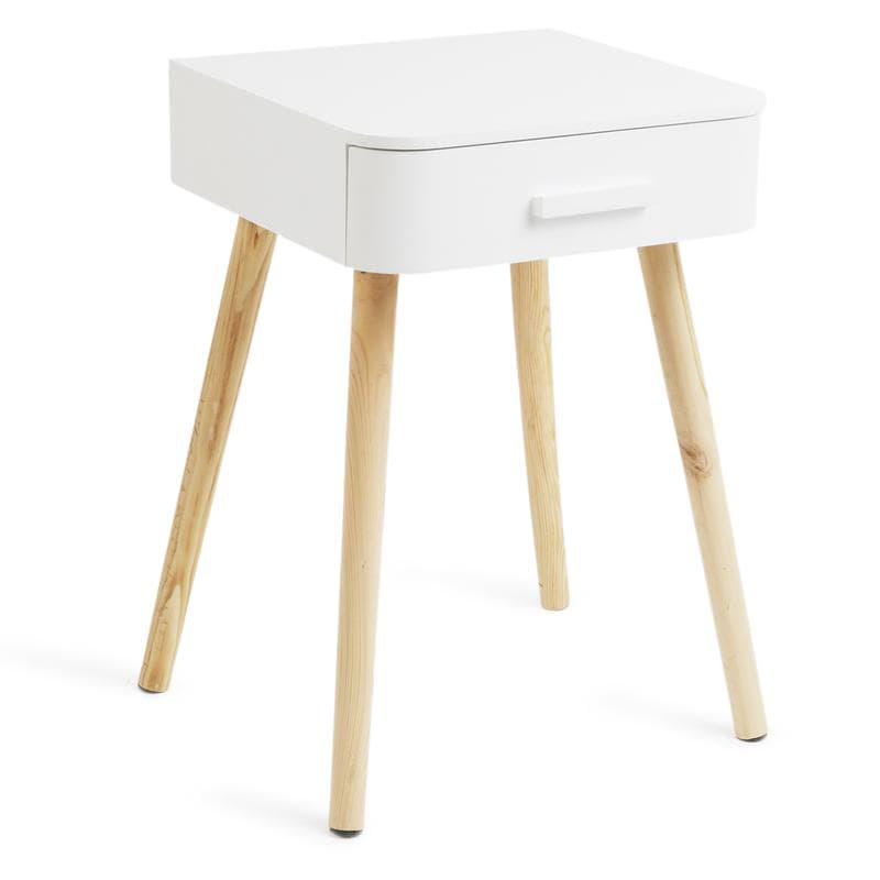 Table de chevet - blanc