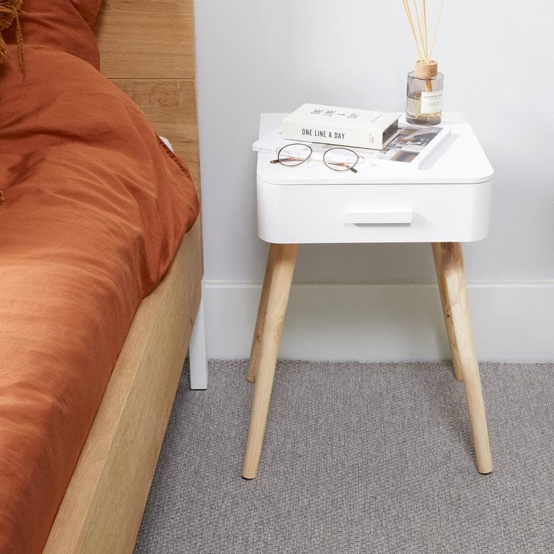 Table de chevet - blanc