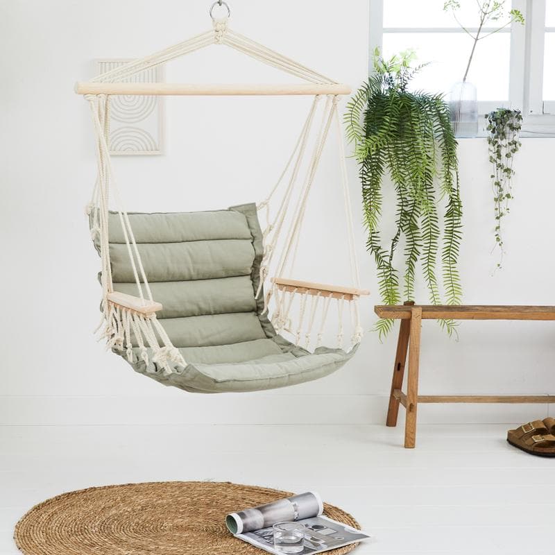 Hangstoel - olijfgroen