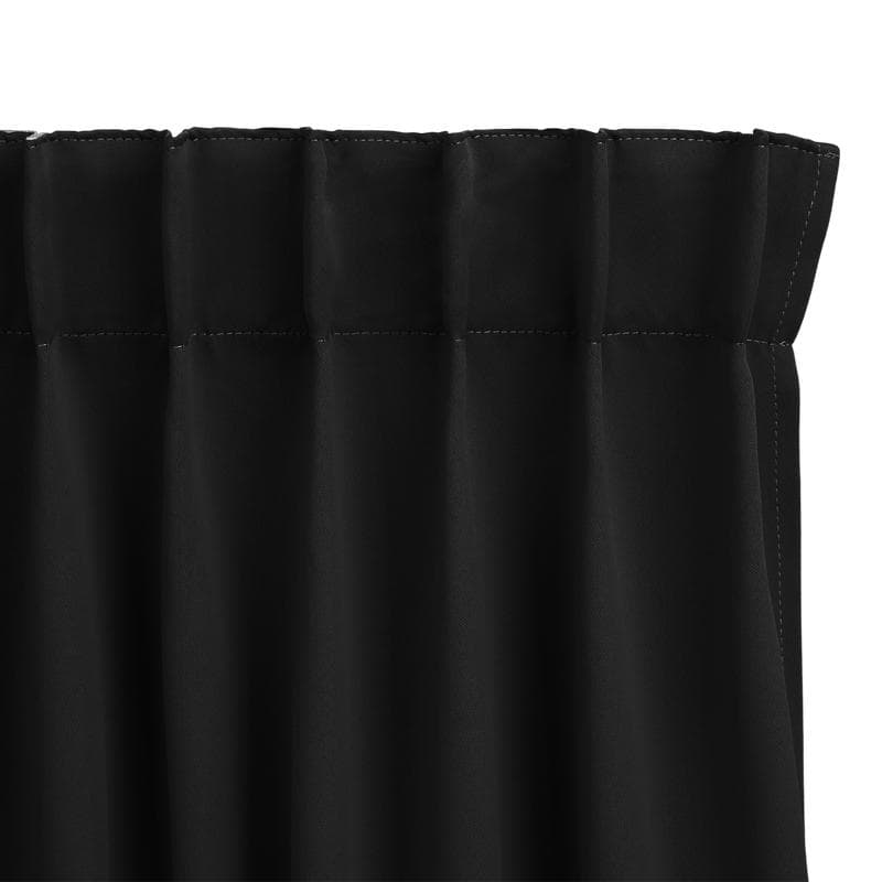 Rideau occultant prêt-à-poser à crochets - noir