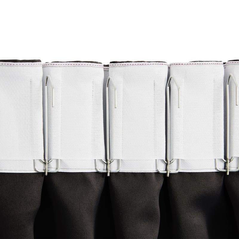 Kant-en-klaar verduisterend gordijn met haken - Zwart