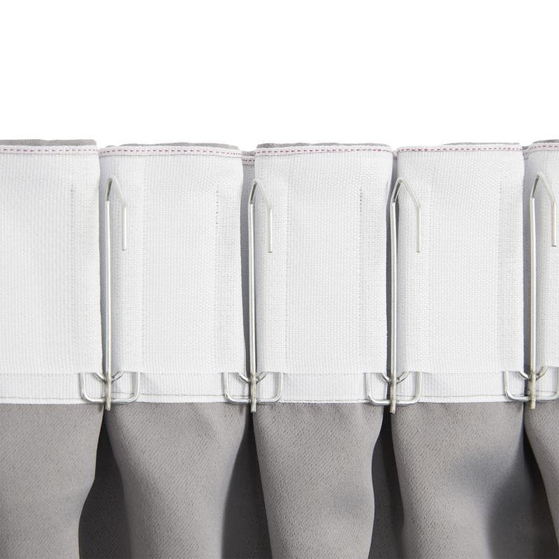 Kant-en-klaar verduisterend gordijn met haken - Zilvergrijs