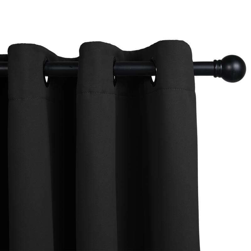 Kant-en-klaar verduisterend gordijn met ringen - Zwart