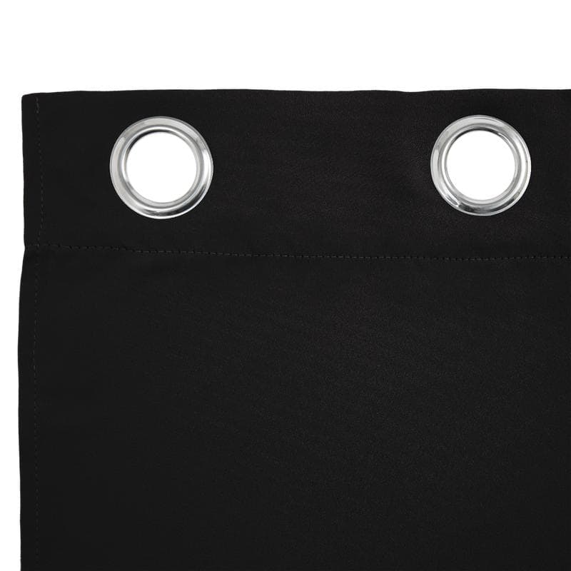 Kant-en-klaar verduisterend gordijn met ringen - Zwart