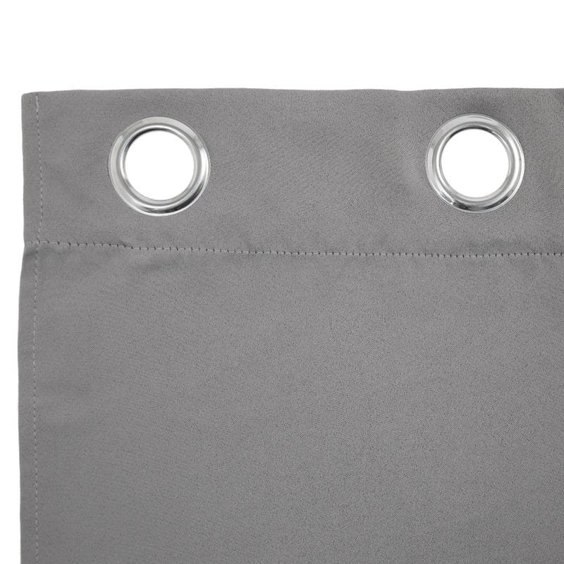 Kant-en-klaar verduisterend gordijn met ringen - Zilvergrijs