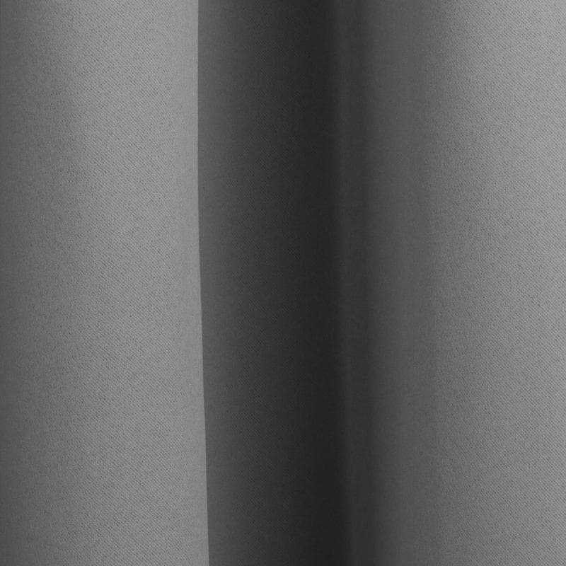 Kant-en-klaar verduisterend gordijn met ringen - Zilvergrijs