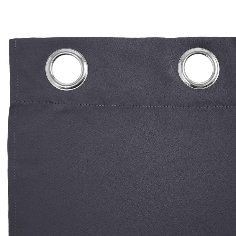 Rideau occultant prêt-à-poser à œillets - gris