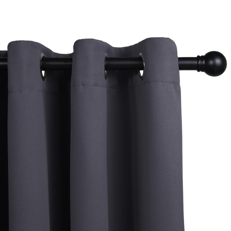 Kant-en-klaar verduisterend gordijn met ringen - grijs