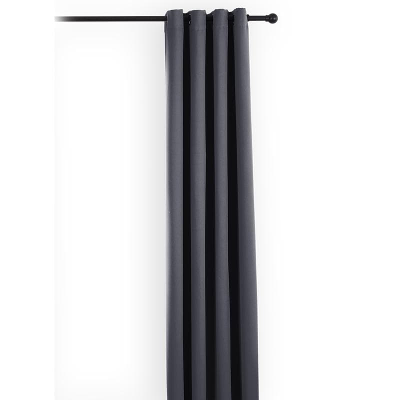 Rideau occultant prêt-à-poser à œillets - gris