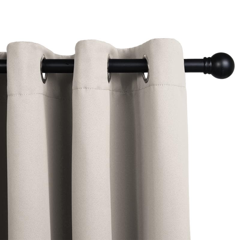 Rideau occultant prêt-à-poser à œillets - crème
