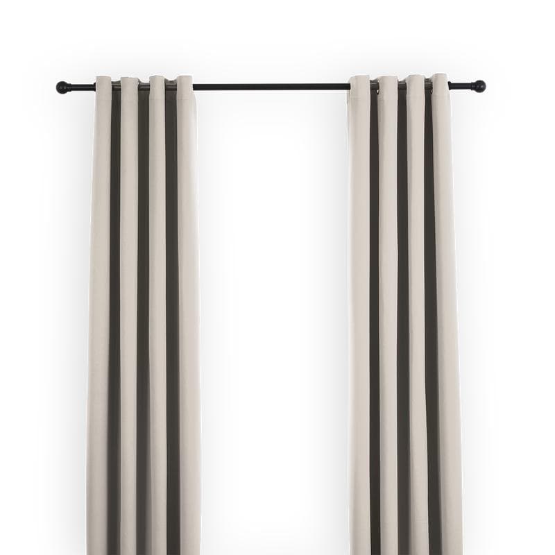Kant-en-klaar verduisterend gordijn met ringen - crème