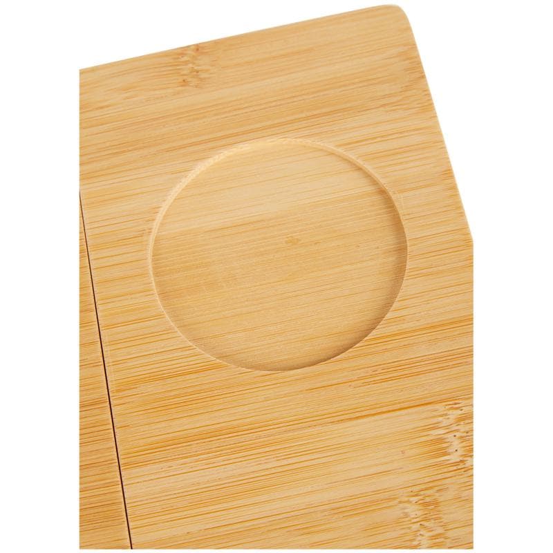 Support pour ordinateur portable en bambou avec tiroir