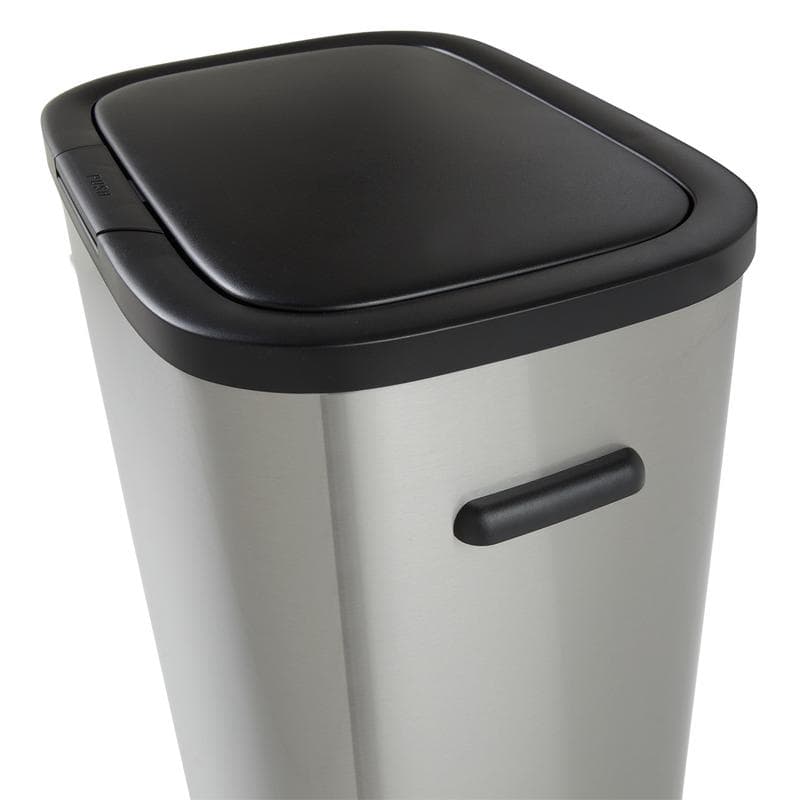 Poubelle avec ouverture à pression - 60 l - inox