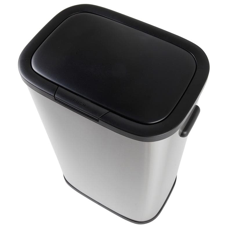 Poubelle avec ouverture à pression - 60 l - inox