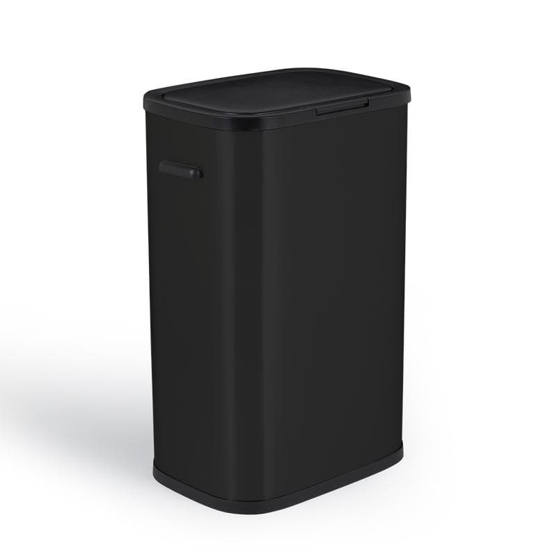 Prullenbak met drukdeksel - 60 liter - zwart