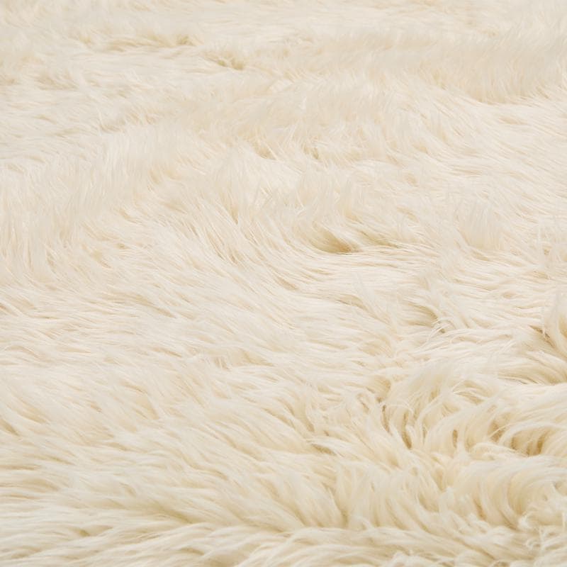 Tapis à poils longs - crème