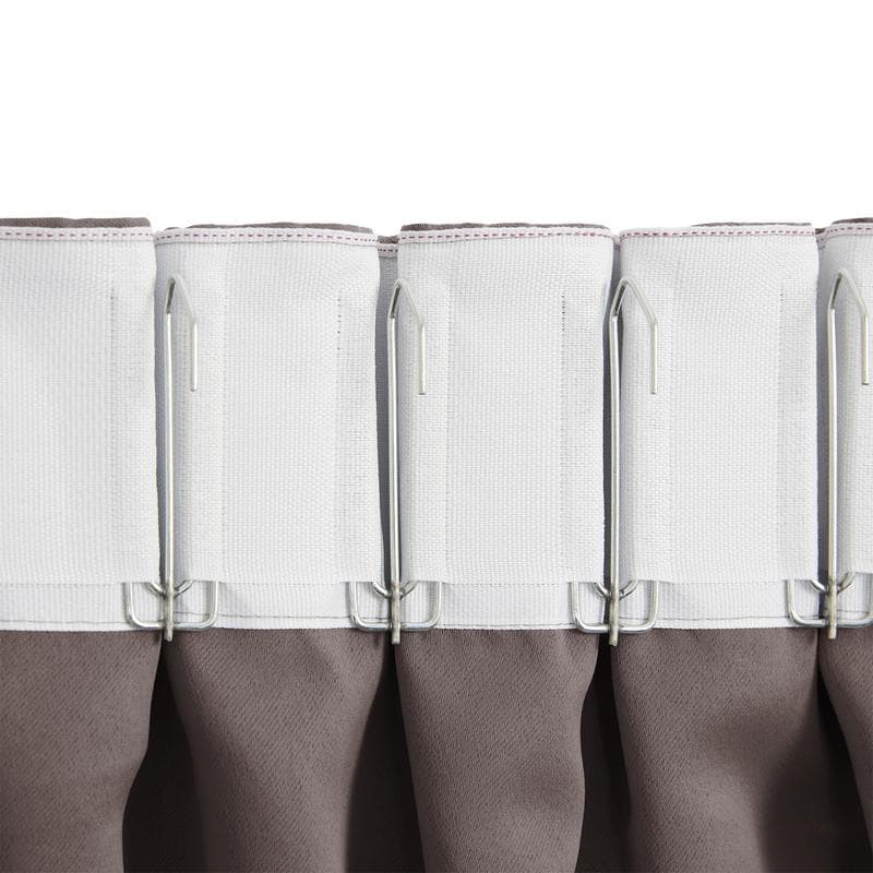 Rideau occultant prêt-à-poser à crochets - taupe