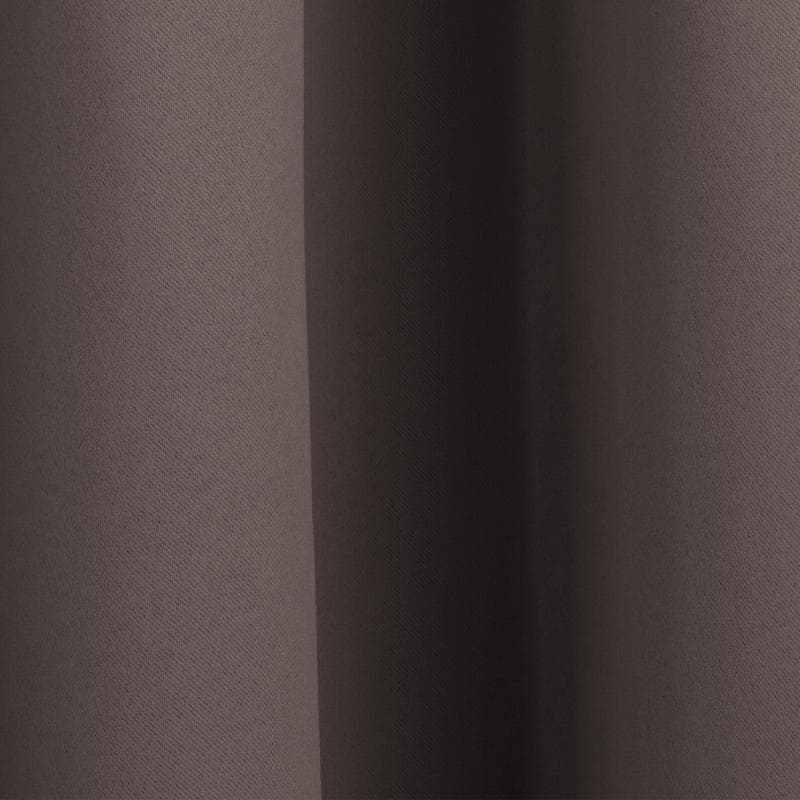 Kant-en-klaar verduisterend gordijn met ringen - taupe