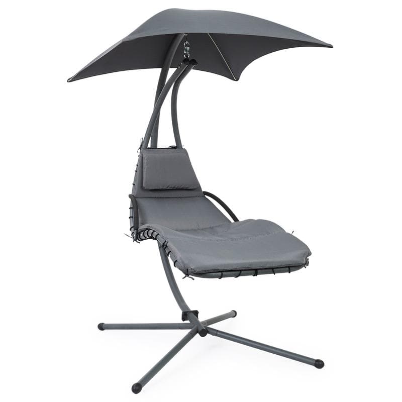 Bain de soleil avec parasol - gris foncé