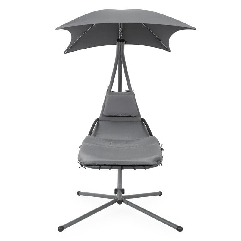 Bain de soleil avec parasol - gris foncé